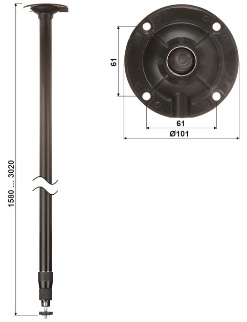 Кронштейн стельовий Delta BR-150X300 (5902887028847) - зображення 3