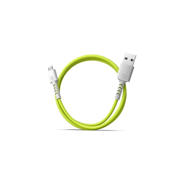 Дата кабель USB 2.0 AM to Micro 5P 1.0m Soft white/lime Pixus (4897058531176) - изображение 3