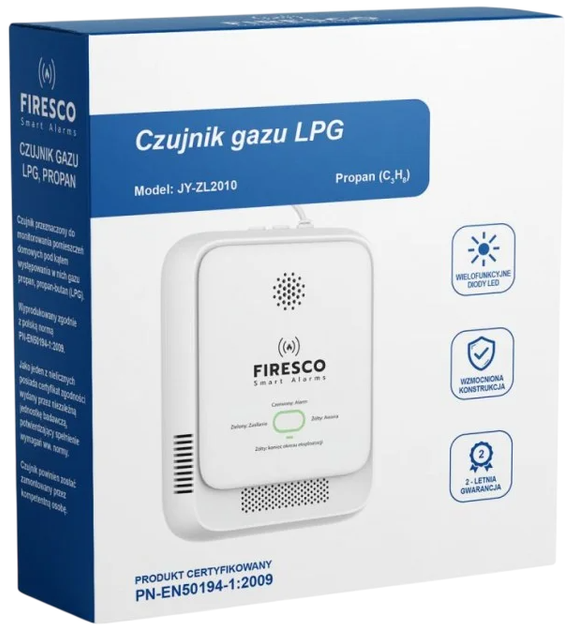 Датчик газу LPG пропан-бутан Firesco JY-ZL2010 (5904507904814) - зображення 5