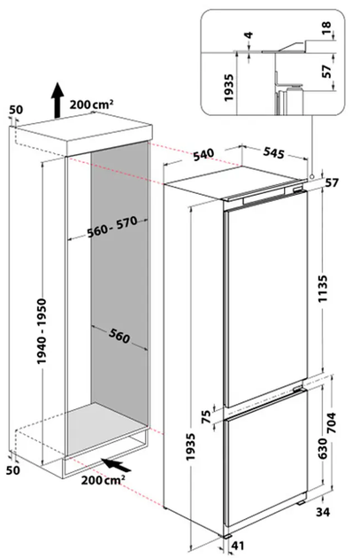 Холодильник Whirlpool WHC20D011B1 (7168645) - изображение 5