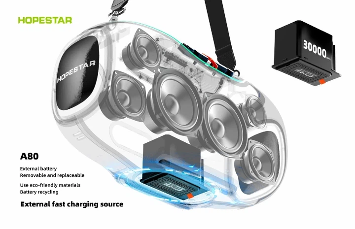 Колонка BT Hopestar A80 (350W) (Black) - зображення 8