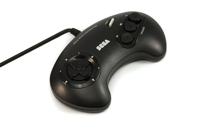 Геймпад Дротовий Sega Mega Drive 1650 Europe Black 2m Б/У - зображення 3
