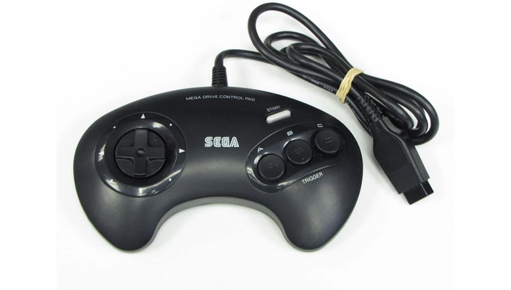 Геймпад Дротовий Sega Mega Drive 1650 Europe Black 2m Б/У - зображення 4