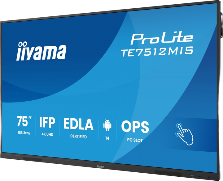 Monitor 75" iiyama ProLite TE7512MIS-B4AG - obraz 4