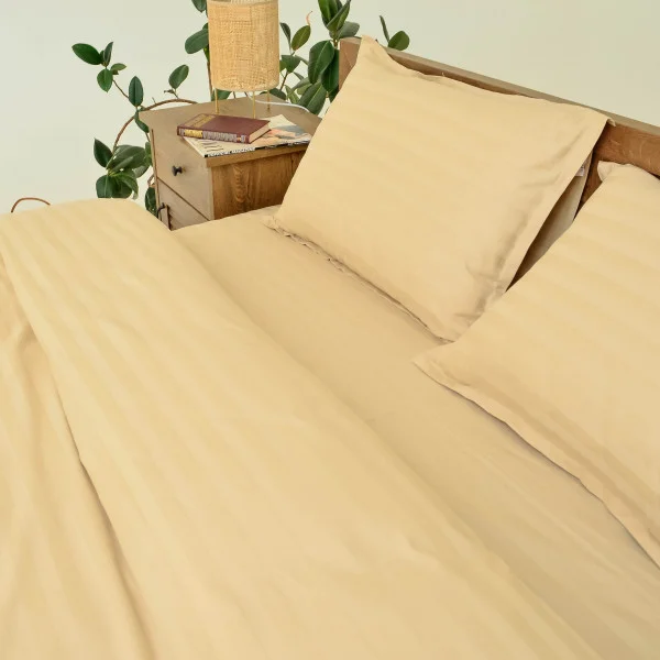 Комплект постельного белья Tiare полуторный Satin Stripte 72 100% хлопок - изображение 3