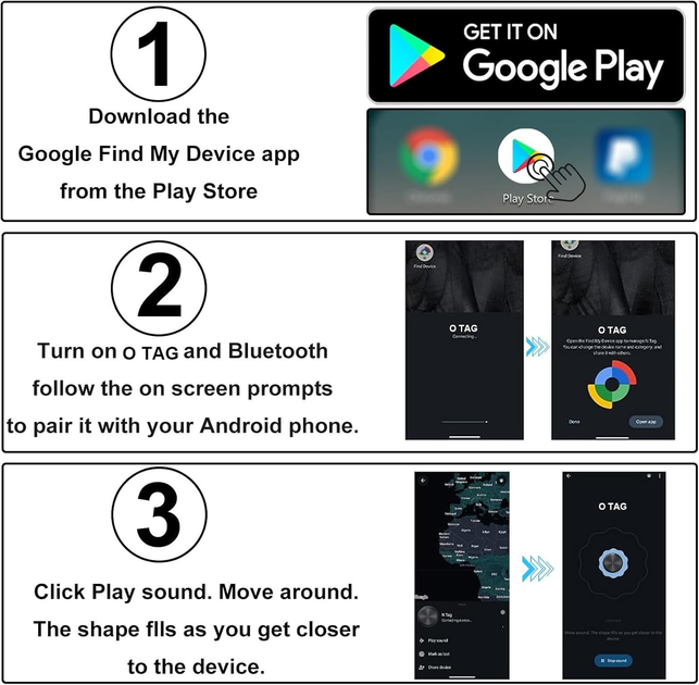 Bluetooth-трекеры GLOBELEC 2 шт. для Android, Google Find Hub, поиск ключей и багажа, BLE, IP65, Black - Фото 4 Bluetooth-трекеры GLOBELEC 2 шт. для Android, Google Find Hub, поиск ключей и багажа, BLE, IP65, Black - изображение 4