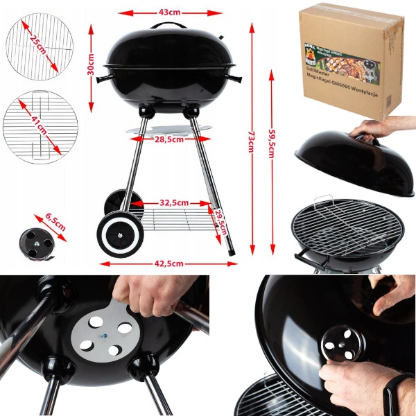 Grill węglowy MalTec Curron MagicKugel GM6000 z wentylacją 108083 (5901924220947) - obraz 2