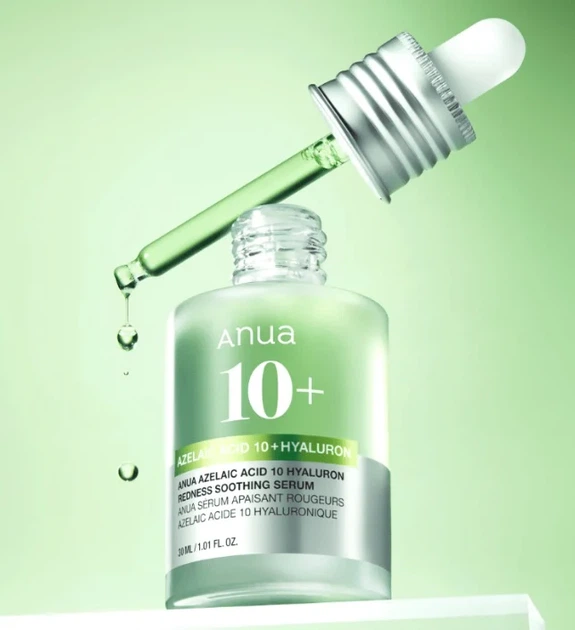 Заспокійлива сироватка для обличчя Anua Azelaic Acid 10 Hyaluron Redness Soothing Serum, 30 мл 8809640737190 - зображення 2