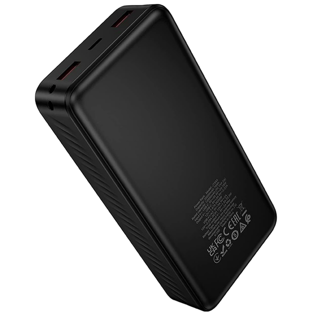 Повербанк Hoco J154A Victorious 20000 mAh 22.5 W PD20W 3 USB Type-C черный ABS пластик - Фото 3 Повербанк Hoco J154A Victorious 20000 mAh 22.5 W PD20W 3 USB Type-C черный ABS пластик - изображение 3