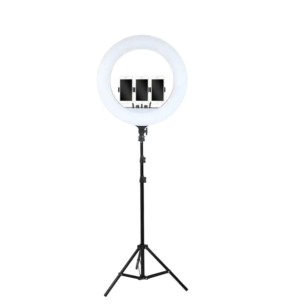 Кільцева лампа OEM Fill Light 45 см 3200-5500K з кріпленням для телефона та фотоапарата чорна - Фото 6 Кільцева лампа OEM Fill Light 45 см 3200-5500K з кріпленням для телефона та фотоапарата чорна - зображення 6