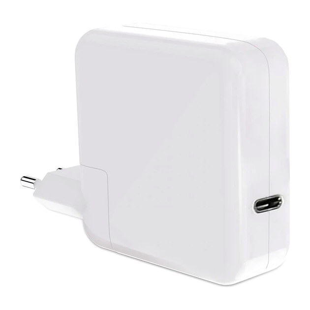 Мережевий зарядний пристрій 96 Вт USB-C PD для Macbook білий полікарбонат - зображення 3