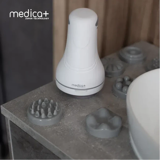 Антицеллюлитный массажер для тела MEDICA+ MassPro 3.0 — 8 насадок, лимфодренаж и моделирование контуров тела - изображение 8