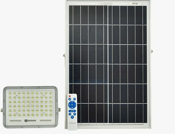 Вуличний сонячний прожектор 600 LED 400 Вт з пультом для освітлення вулиць парків та фасадів - зображення 4