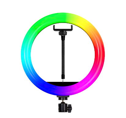 Лампа OEM RGB 33 см USB з тримачем для смартфона для професійного освітлення MJ33 чорний - Фото 5 Лампа OEM RGB 33 см USB з тримачем для смартфона для професійного освітлення MJ33 чорний - зображення 5
