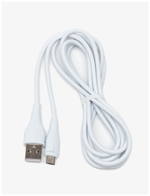 Кабель USB Micro 1 м білий Borofone BX18 для заряджання та синхронізації пластик метал - зображення 7