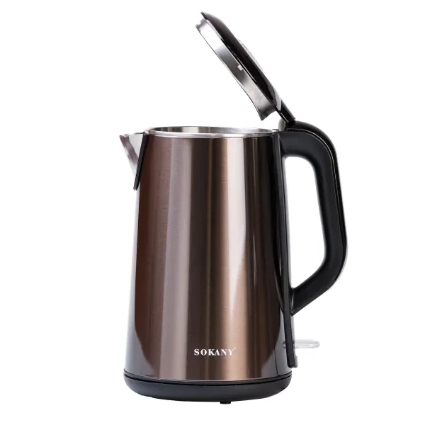 Электрочайник Sokany SK-2203 дисковый 2.2 л, коричневый металлик - изображение 3
