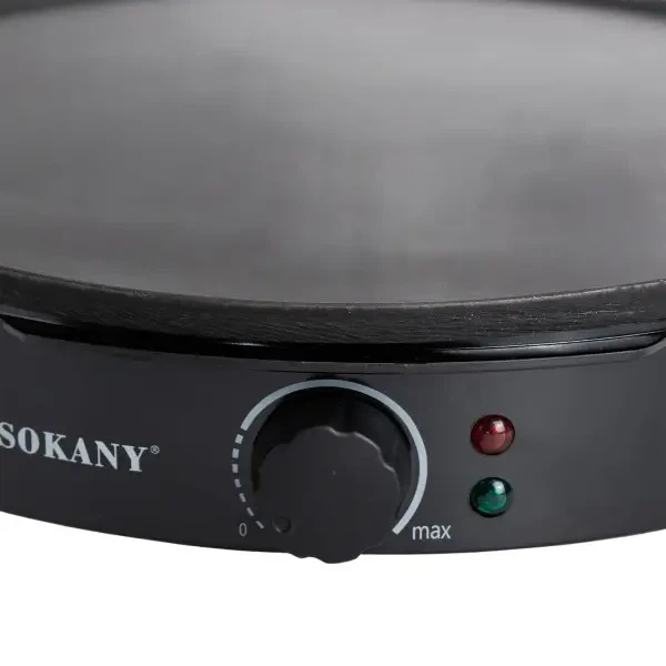 блинница sokany sk-bbq-842 30 см 1000 вт, антипригарное покрытие, регулировка температуры - изображение 4