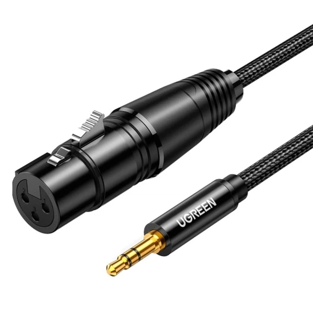 Аудіокабель UGREEN AV182 3.5mm Three-Pole Male to XLR Female Audio Cable 2m - Фото 1 Аудіокабель UGREEN AV182 3.5mm Three-Pole Male to XLR Female Audio Cable 2m - изображение 1