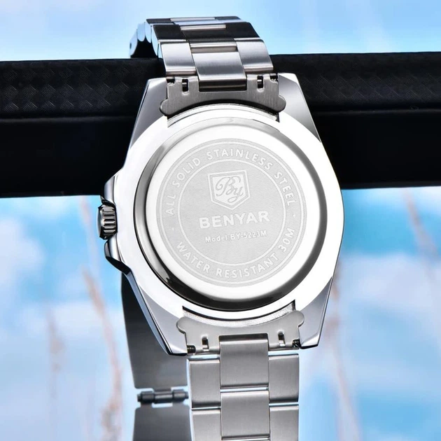 Наручний годинник Benyar BY-5223 Silver-Green - изображение 6