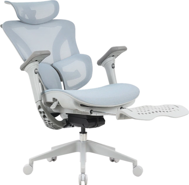 Крісло офісне OfficePro Elite OC950GLB Gray/Light Blue - зображення 7