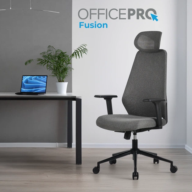 Крісло офісне OfficePro Fusion OC577G Gray - зображення 7