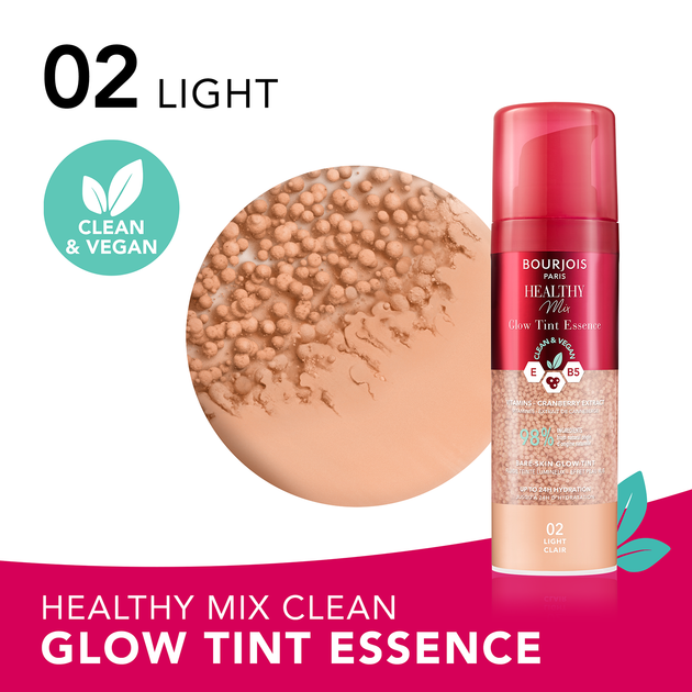 Тональная основа Bourjois Healthy Mix Glow Tint Essence 02 Light 30 мл (3616306372504) - изображение 4