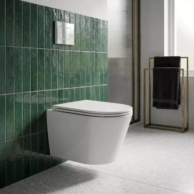 Інсталяція Grohe Rapid SL 38840000 (UA3873200A) з панеллю змиву Skate Cosmopolitan 38732000 + унітаз Devit Linea Rimless DLI30401111W Vortex Flush з сидінням Soft Close дюропласт - зображення 11