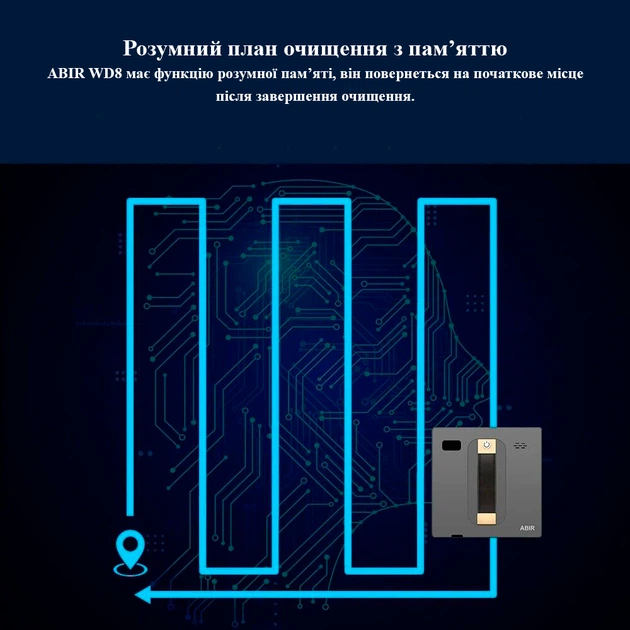 Робот-пилосос ABIR WD8 Для миття вікон з дистанційним керуванням Сірий - Фото 9 Робот-пилосос ABIR WD8 Для миття вікон з дистанційним керуванням Сірий - зображення 9