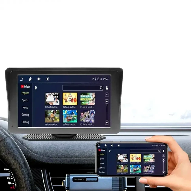 Беспроводная мультимедийная система 7 дюймов IPS экран Carplay 701W для автомобиля с AUX и Type-C - изображение 3