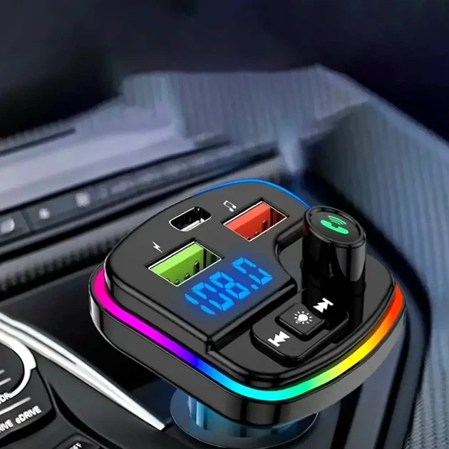 Автомобильный FM трансмиттер с зарядкой, 2хUSB, Type-C, PERVOI CTC-732 - изображение 12