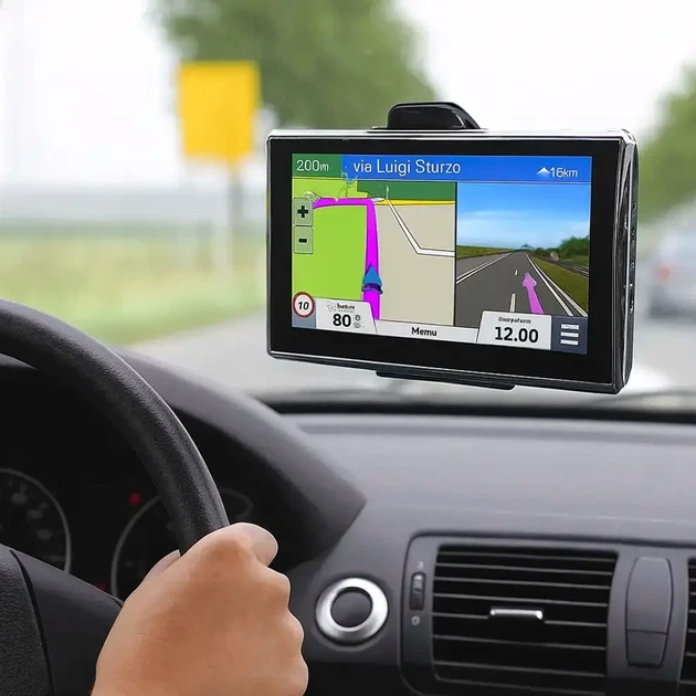 Автомобильный GPS навигатор 7 дюймов 256MB RAM 8GB Windows CE GPS7007 с креплением и зарядным устройством - зображення 2