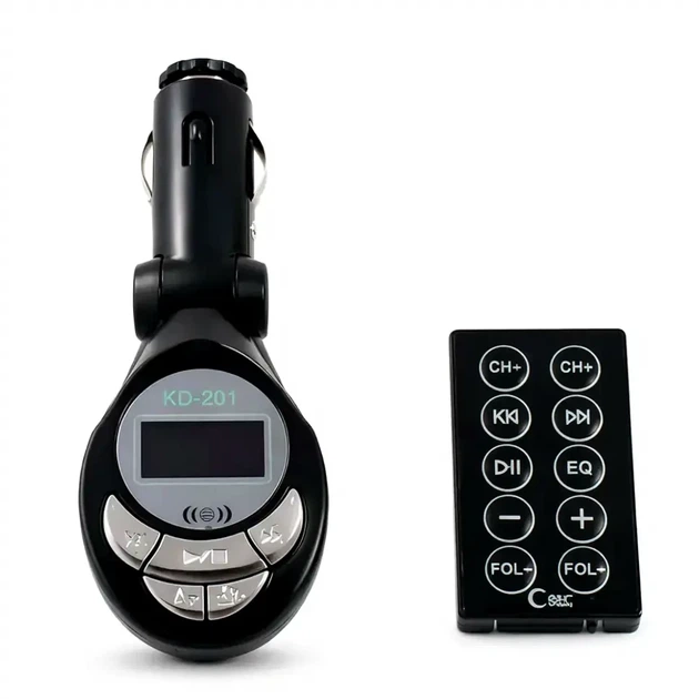 FM трансмиттер KD201 с пультом дистанционного управления USB SD TF MMC 12 В для автомобиля - изображение 5