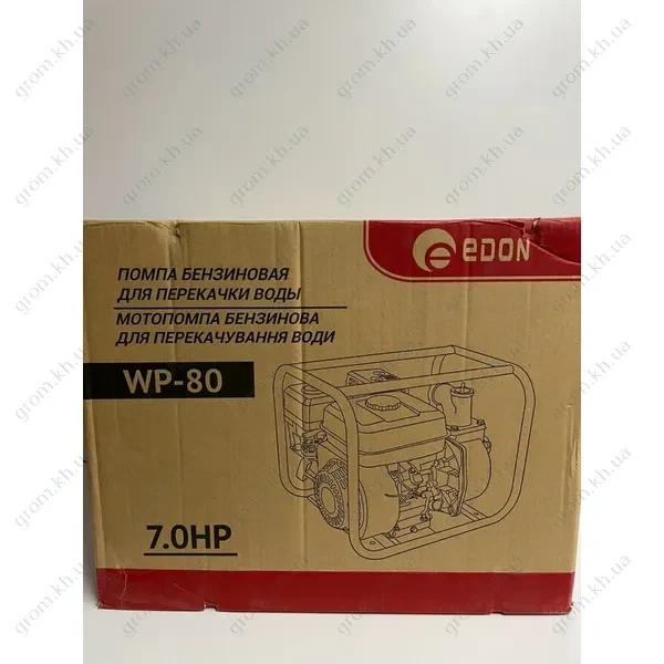 Мотопомпа для чистой / легко-грязной воды (шланг 80мм) Edon WP-80 : 4 тактный, 60 куб.м/час, 30м подъе SDRT_5WP-80 - изображение 5
