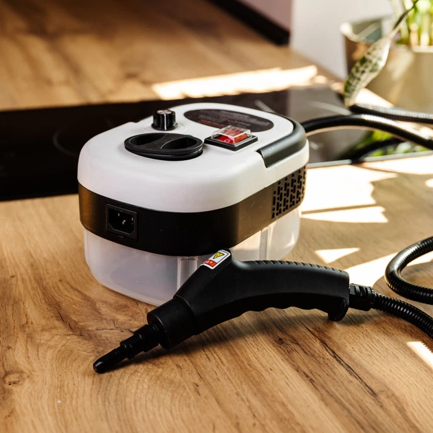 Пароочисник ручний Steam Cleaner 2500 Вт із набором та баком 1.2л HP-SC-002-white - изображение 2