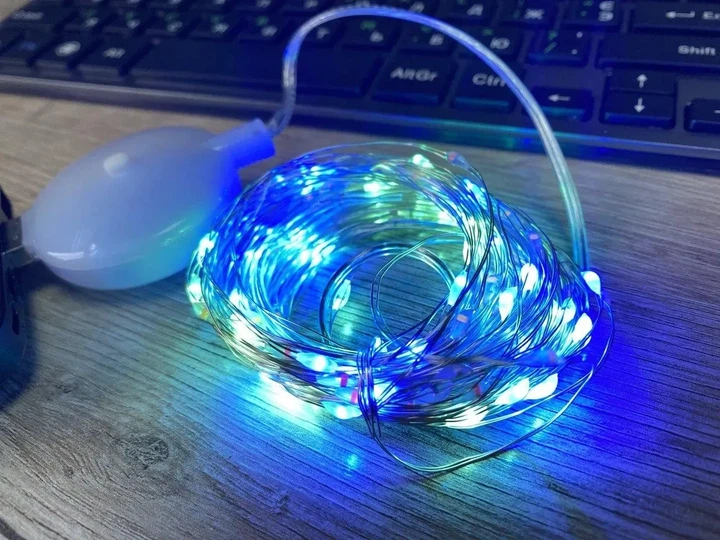Гирлянда проволока музыкальная прозрачный провод USB RGB разноцветная SF-4 - изображение 5