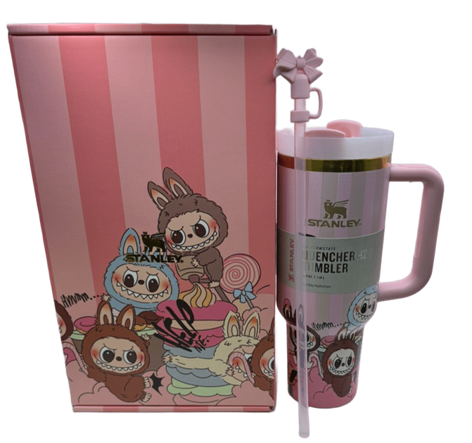 Термос термокружка Stanley Quencher H2.0 Tumbler из нержавеющей стали Labubu Pink 1,18 л KT8005201 - Фото 1 Термос термокружка Stanley Quencher H2.0 Tumbler из нержавеющей стали Labubu Pink 1,18 л KT8005201 - изображение 1