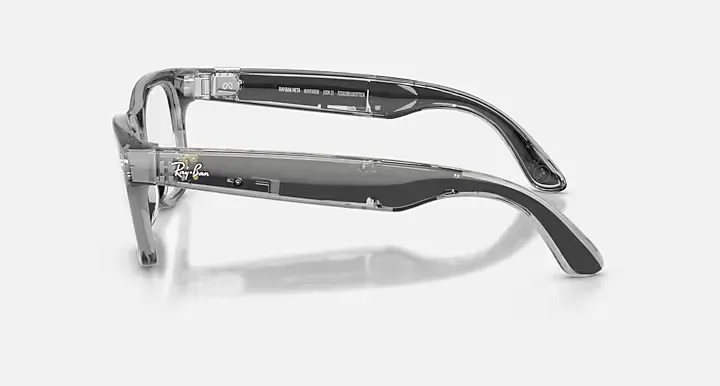 Смарт-окуляри Ray-Ban Meta Wayfarer Gen 2 Standard Shiny Transparent Grey Frame / Clear Sapphire Lenses (RW4012 6840MF 50-22) - зображення 3