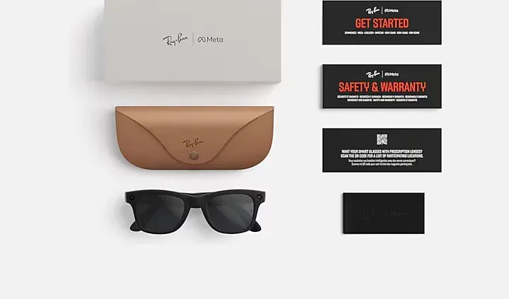 Смарт-окуляри Ray-Ban Meta Wayfarer Gen 2 Standard Shiny Transparent Grey Frame / Clear Sapphire Lenses (RW4012 6840MF 50-22) - зображення 8