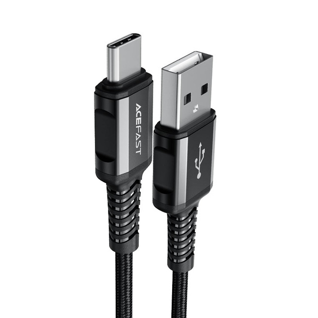 Кабель ACEFAST C1-04 USB to Type-C 3A 1.2 м для зарядки та передачі даних (C010797570AC) - Фото 2 Кабель ACEFAST C1-04 USB to Type-C 3A 1.2 м для зарядки та передачі даних (C010797570AC) - зображення 2