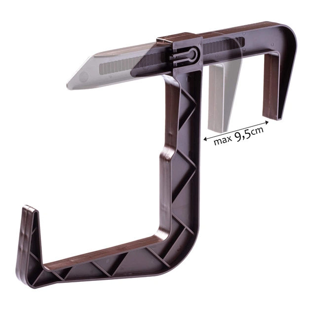 Skrzynka balkonowa Kadax Trani z podstawką i uchwytami 80 cm Brązowa (K874) (5902730388531) - obraz 3