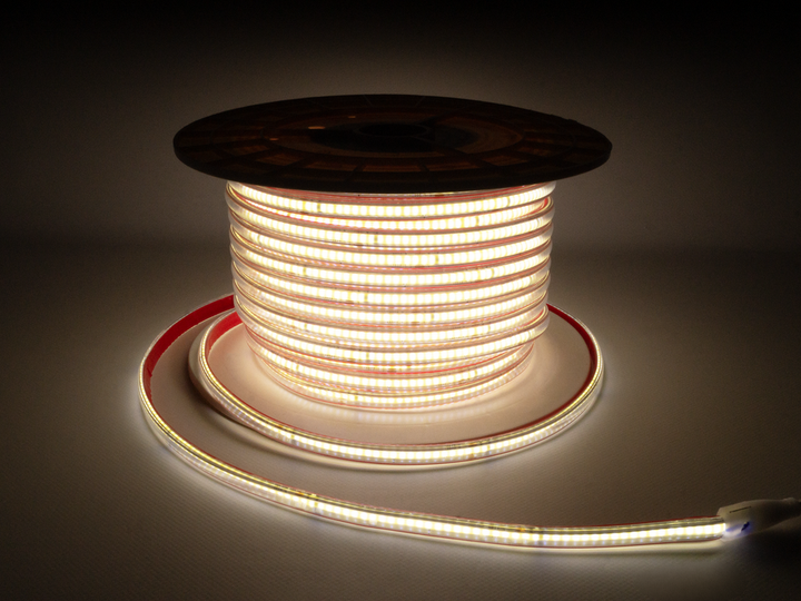 Світлодіодна стрічка BIOM Professional COB-240led-8mm-230V 9W/m IP65 нейтральний білий BPS G4 - зображення 4