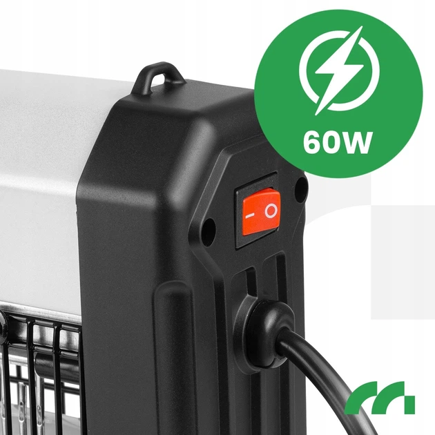Промисловий знищувач комах 60W Maltec MasterKiller, потужна лампа від мух для складу, виробництва та магазину - изображение 4