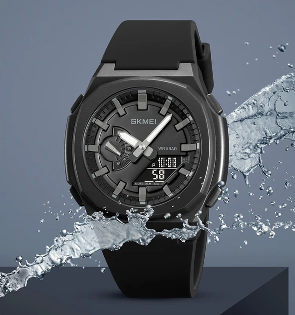 Чоловічий наручний годинник Skmei 2091 цифровий електронний спортивний Black Grey Black, 2091BKGYBK (19153) - зображення 4