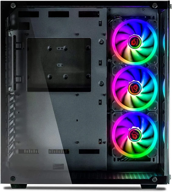 Корпус Talius Cronos RGB / без БЖ / E-ATX / 3x120mm RGB / Tempered Glass / USB 3.0 / Чорний - Фото 4 Корпус Talius Cronos RGB / без БЖ / E-ATX / 3x120mm RGB / Tempered Glass / USB 3.0 / Чорний - зображення 4