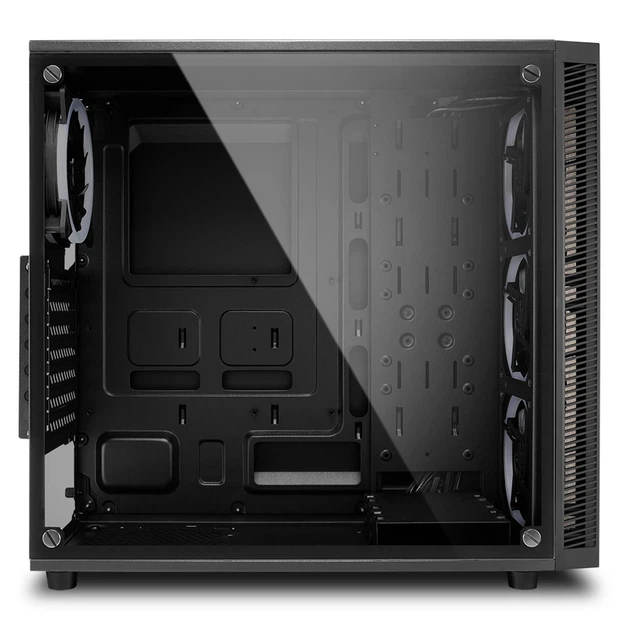 Корпус Sharkoon TG4 RGB / без БП / Midi-Tower / 4x120mm RGB / ATX / USB 3.0 / Черный - Фото 4 Корпус Sharkoon TG4 RGB / без БП / Midi-Tower / 4x120mm RGB / ATX / USB 3.0 / Черный - изображение 4