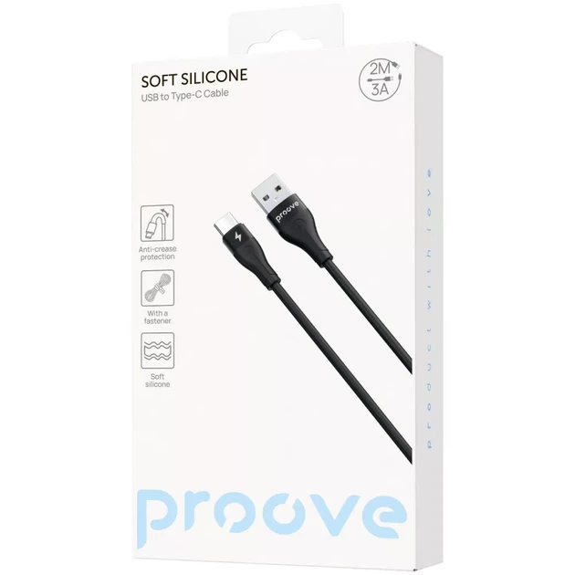 Кабель Proove Soft Silicone USB to Type-C 2.4A (1m) - зображення 2