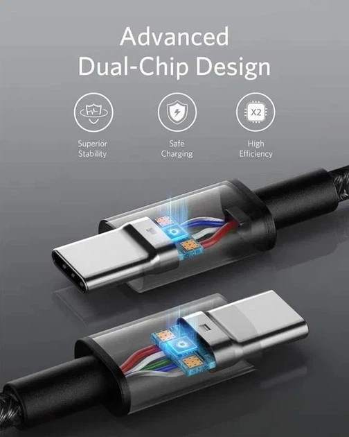 Кабель Anker USB-C до USB-C 0,9 м Нейлон - зображення 4