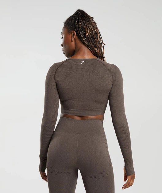 Спортивний лонгслів Gymshark b1a3dc62 XL коричневий (100010664) - Фото 2 Спортивний лонгслів Gymshark b1a3dc62 XL коричневий (100010664) - зображення 2