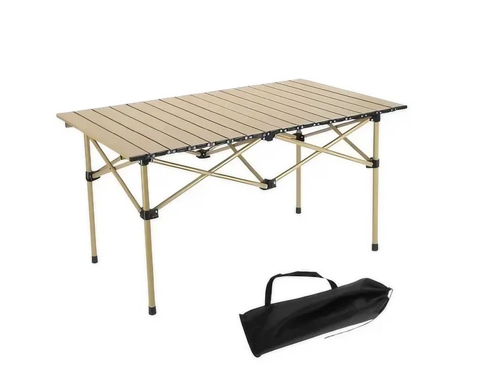 Стіл розкладний туристичний Folding Table 120х60 см Бежевий - изображение 4