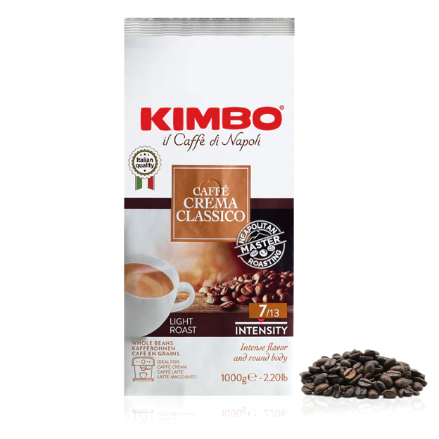 Кофе в зёрнах Kimbo Caffe Crema Classico, 1 кг - Фото 1 Кофе в зёрнах Kimbo Caffe Crema Classico, 1 кг - изображение 1
